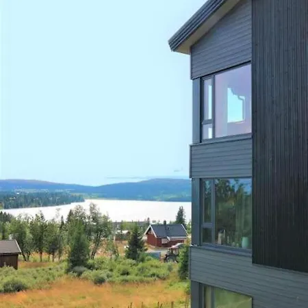 Leilighet Med Panoramautsikt Sjusjoen Innendors Parkering Exterior photo